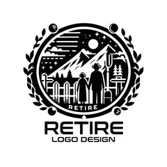 Retire Vector Logo Design