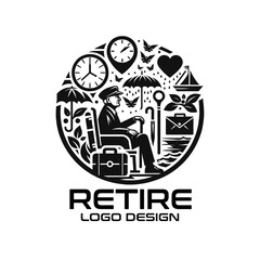 Retire Vector Logo Design