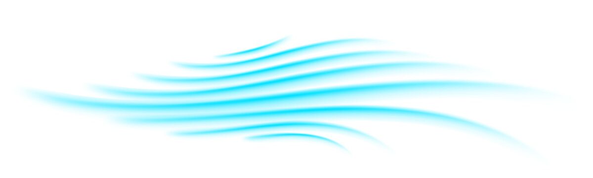 Doodle wind gradient.  Air wind motion, air blow, swirl elements. Blowing motion. Transparent effect