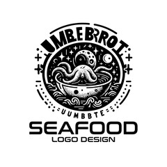 Seafood Vector Logo Design