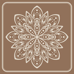 Simple round decoration. vector mandala