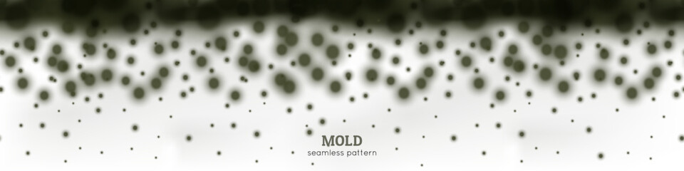 black mold horizontal seamless pattern vector realistic