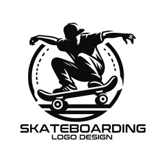 Fototapeta premium Skateboarding Vector Logo Design