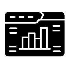 Statistic glyph icon