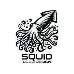 Squid Logo Vector Design