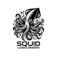 Squid Logo Vector Design
