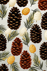 seamless pattern simplistic flat christmas themed сreated with Generative Ai
