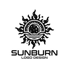 Sunburn Vector Logo Design