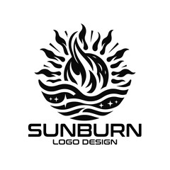Sunburn Vector Logo Design