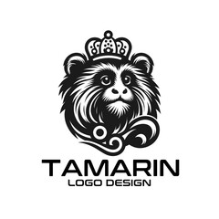 Tamarin Monkey Vector Logo Design