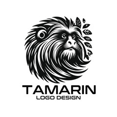 Tamarin Monkey Vector  Logo Design