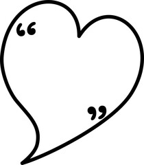 Black and white color speech bubble balloon with quotation marks, icon sticker memo keyword planner text box banner, flat png transparent element design
