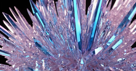 Beautiful shine sharp crystals close-up background