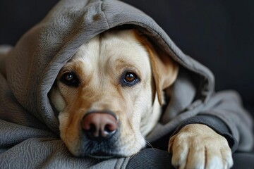 Organic Wellness: Cat in Cool Hoodie Finding Relief