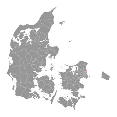 Lyngby Taarbaek Municipality map, administrative division of Denmark. Vector illustration.