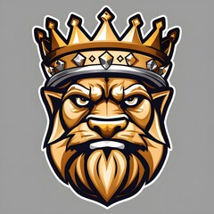 King Mascot Logo, King Logo, King Esport logo, King Logo Design, royal king head mascot logo, Gaming Logo Design, AI Generative