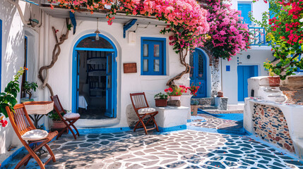 Fototapeta na wymiar Cycladic architecture in Santorini island Greece. 