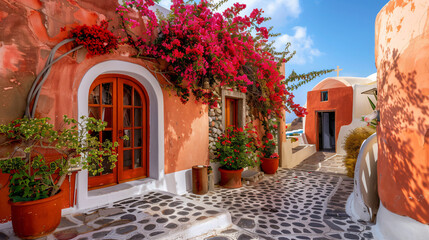 Cycladic architecture in Santorini island Greece. 