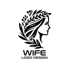 Wife Vector Logo Design