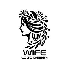 Wife Vector Logo Design