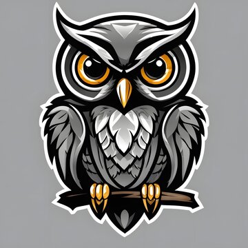 Owl Mascot Logo, Owl Esports logo, Owl Logo Design, Bird Logo Illustration, Animals Mascot Logo Design, Owl Gaming Logo, AI Generative