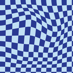 Groovy hippie 70s vector backgrounds set. Chessboard and twisted patterns. Backgrounds in trendy retro trippy style. Twisted and distorted vector texture in trendy retro psychedelic style