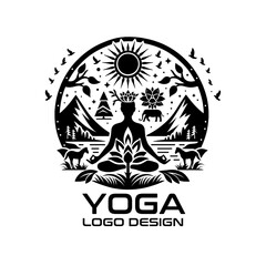 Yoga Vector Logo Design