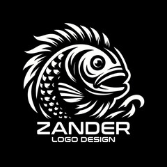 Zander Fish Vector Logo Design