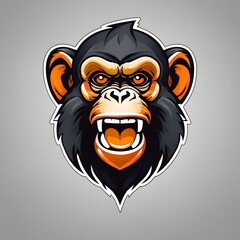 Monkey Mascot Logo, Monkey Esports logo, Monkey Logo Design, Monkey Gaming Logo, AI Generative