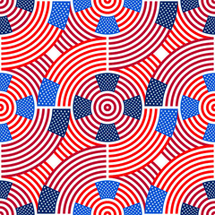 united states flag pattern. loop background. vector illustration