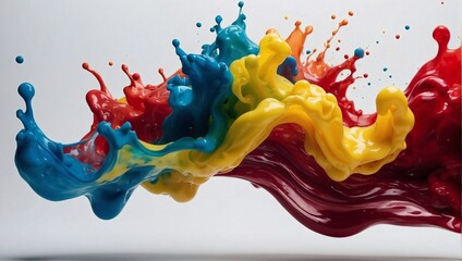 Color liquid ink splash abstract background