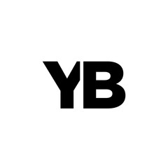Letter Y and B, YB logo design template. Minimal monogram initial based logotype.