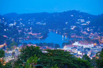 Kandy aerial panoramic view