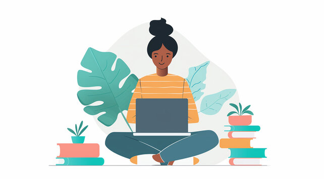 A person reading an online article on a laptop, symbolizing self-directed learning