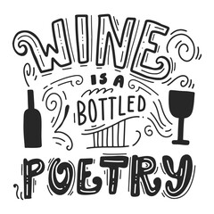 Wine vintage hand lettering quotes for your design