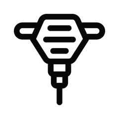 Jackhammer icon design, electric drilling constructional machine