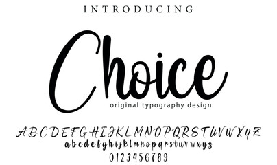 Choice Font Stylish brush painted an uppercase vector letters, alphabet, typeface
