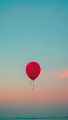 red balloon in the air