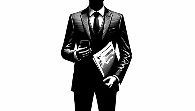 A black silhouette that represents an investor.