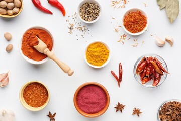 Common spices like cinnamon, cumin, and paprika lend warmth and richness to both sweet and savory dishes - obrazy, fototapety, plakaty