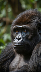 Obraz premium Close-up portrait of a gorilla