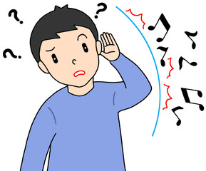 病気・疾病のイラスト - 難聴・突発性難聴・聴力低下