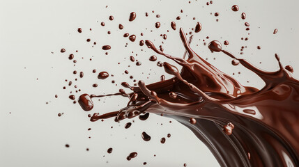 Splatter of chocolate on white surface - 793864797