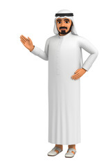 Arab man giving a tour