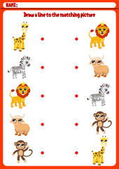 Matching children educational game match objects Vector Image