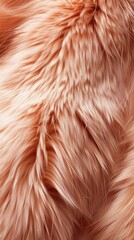 Warm Peach Hue Animal Fur Close-Up Texture