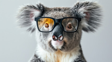 Koala wearing glasses