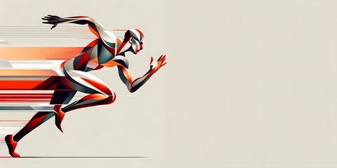 Sprint Evolution - Futuristic Runner in Progressive Motion Design
