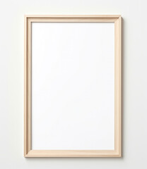 Wooden frame hanging on wall