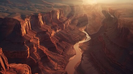 A brown canyon landscape - obrazy, fototapety, plakaty